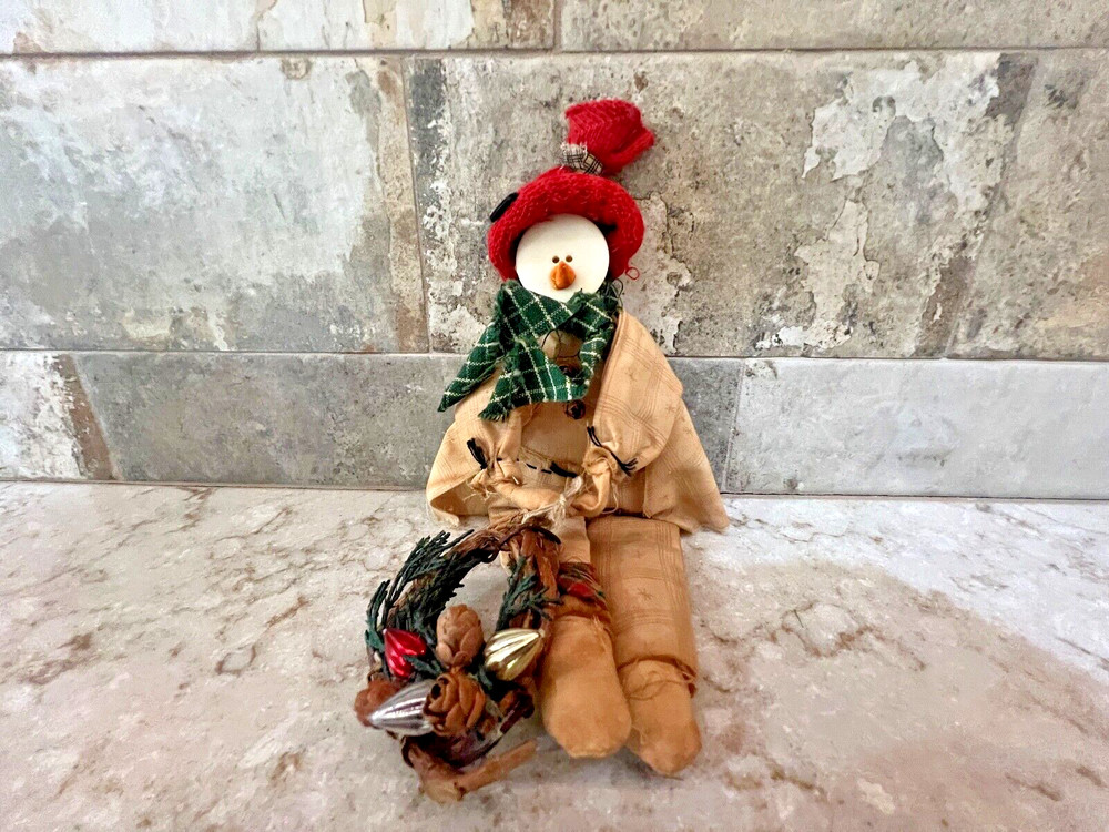 Primitive Snowman Shelf Sitter
