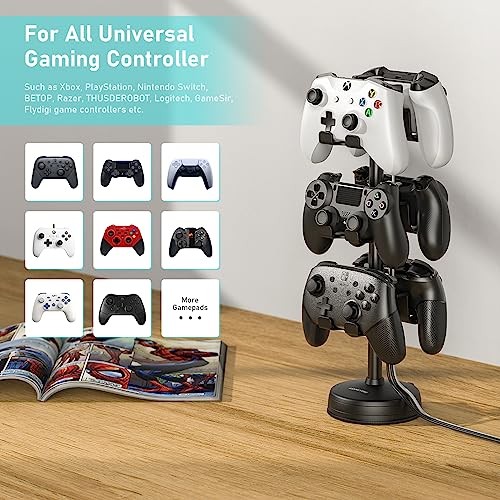 Headphone Controller Storage Stand Holder with Anti Controller Holder 3 Tiers