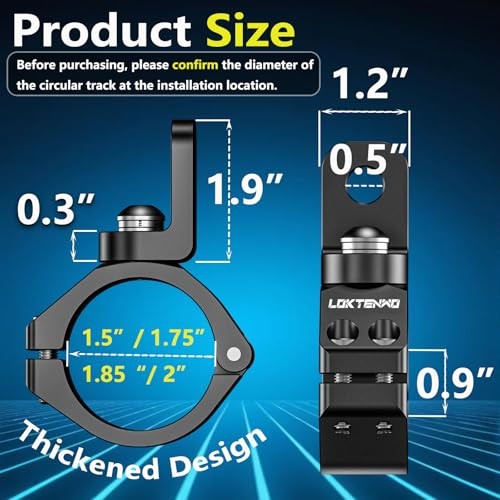 1PCS LED Light Bar Mounts UTV Whip Light Mount Clamp Solid Heavy Whip Flag