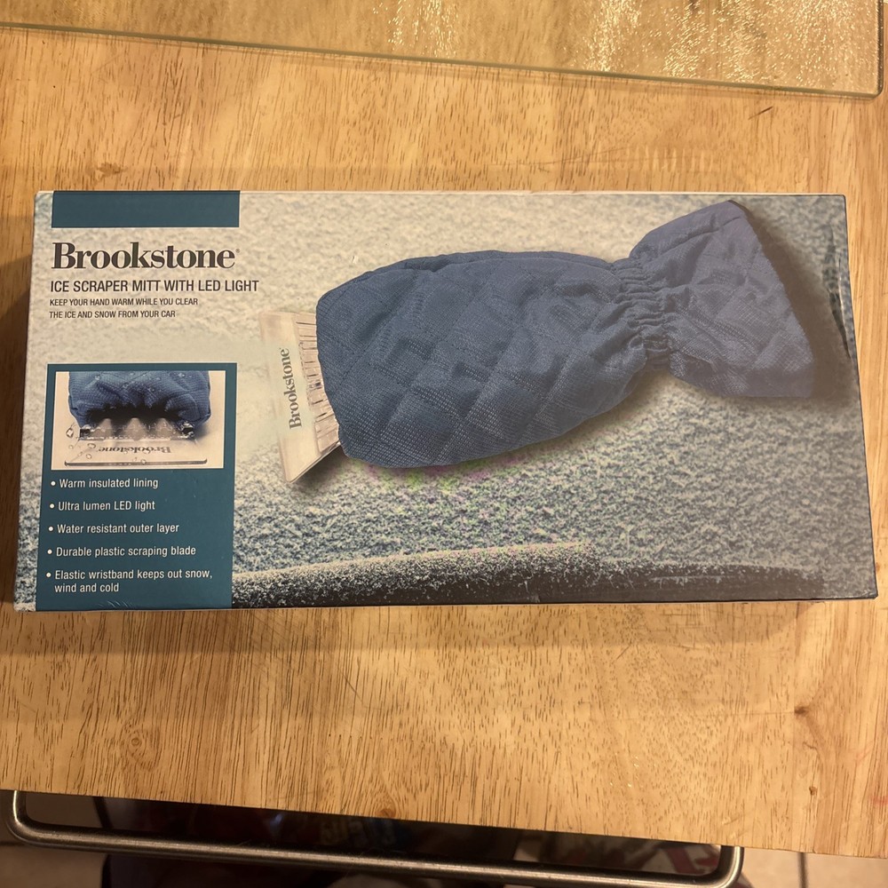 Brookstone Ice Scaper Mitt with LED Light (New in box)