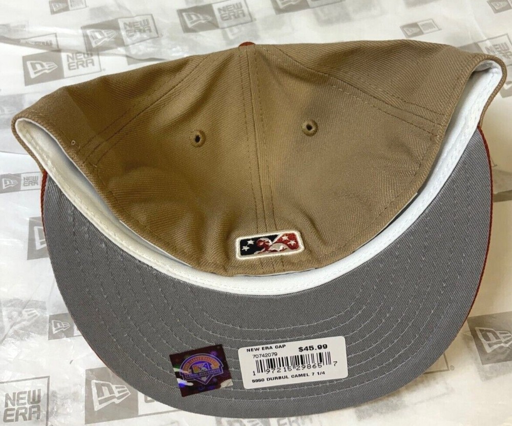 Durham Bulls MILB New Era 59Fifty Fitted Hat ~Camel/Rust