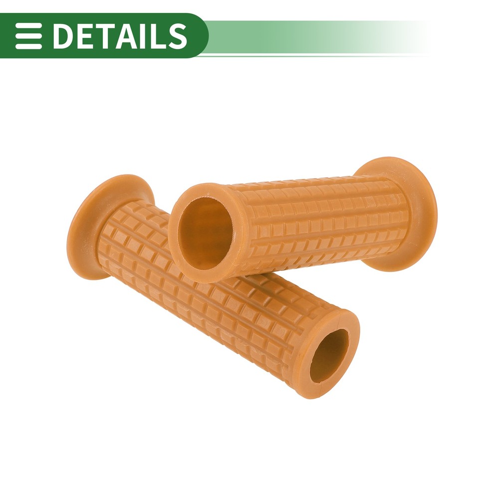 Motorcycle Knobs 1" 25mm Handlebar Cover TPU Brown Yellow