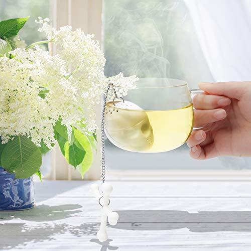 Leaf Tea Infuser, Silicone Tea Strainer, Coolrunner 2 Pcs Tea Bones Skull Tea