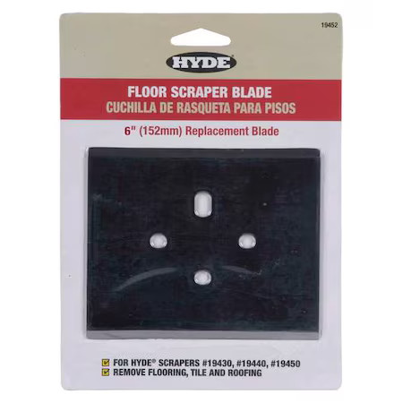 Hyde 19452 Scraper Blade, 6 In, For 5Fzh2-4