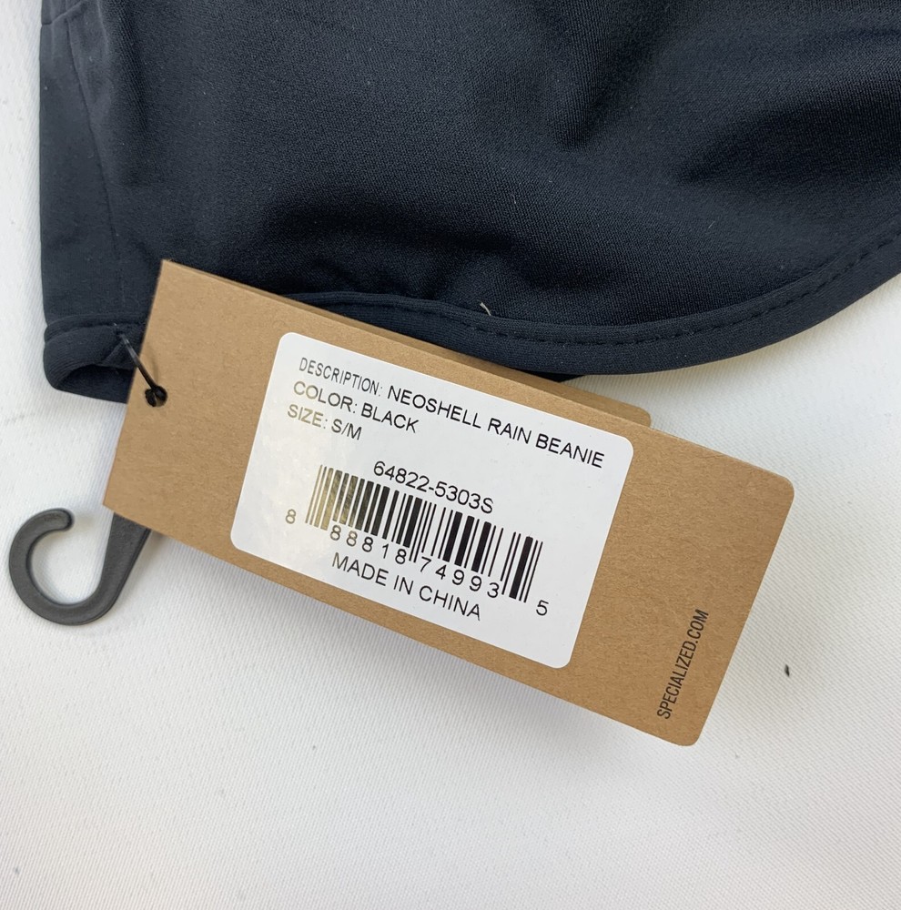 Specialized Neoshell Rain Beanie Black Size S/M NWT