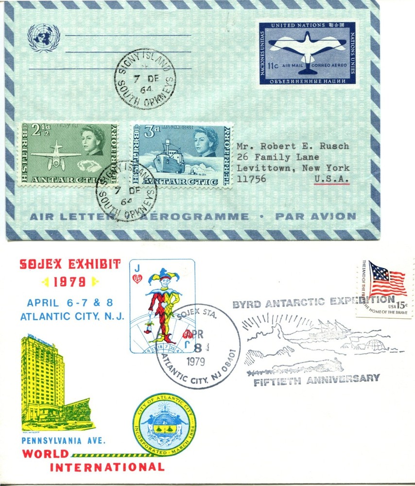 BRITISH ANTARCTIC TERRITORY COVERS (10) SEVERAL SIGNED
