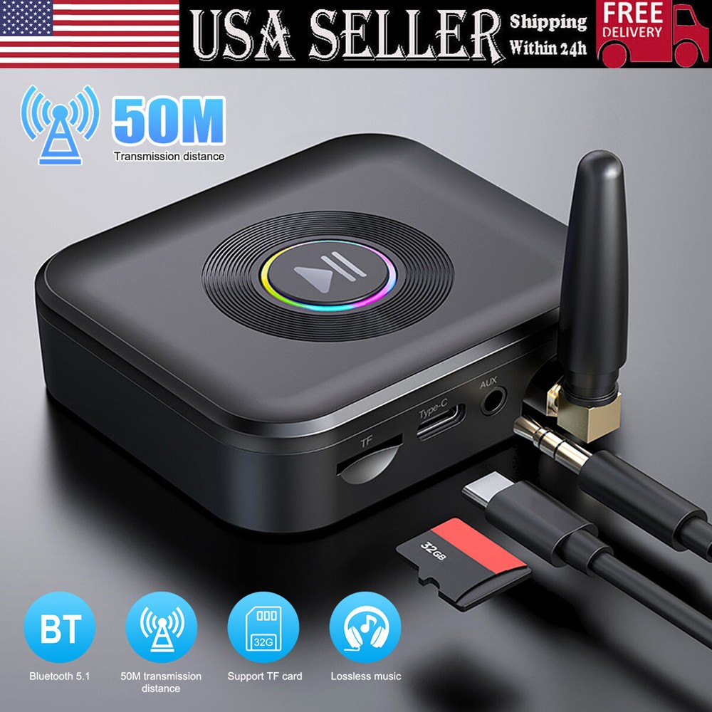 Wireless Receiver Stereo Adapter Bluetooth Range 50m Audio Adapter Car Home
