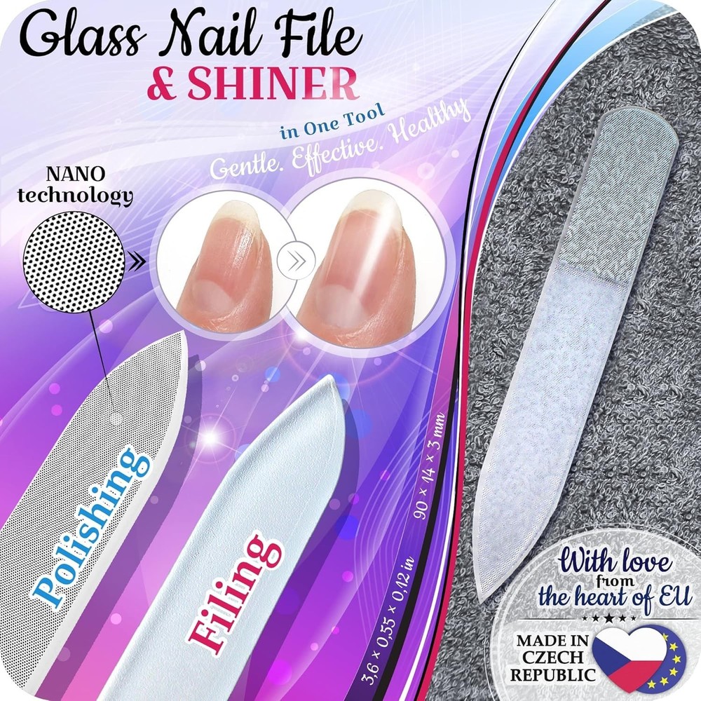 Professional Czech Glass Nail File Set