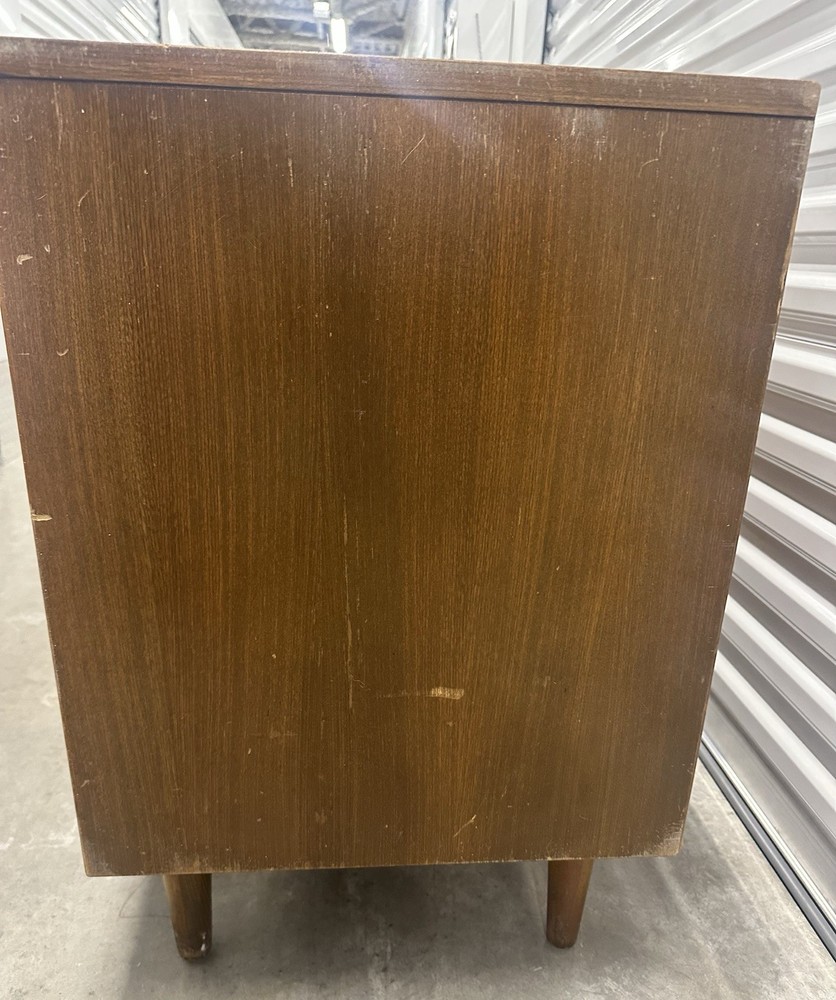 Lawrence Peabody Mid Century Walnut and Cane Buffet