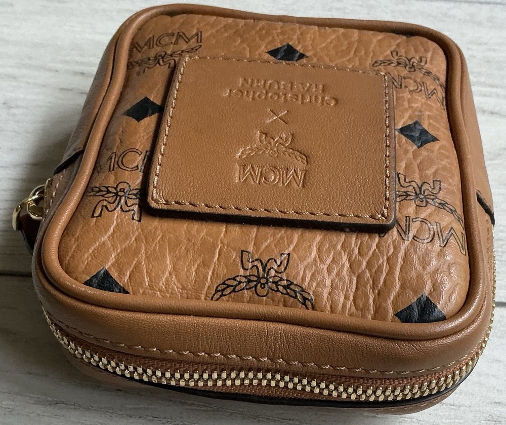 MCM Belt Bag Cristopher Raeburn Limited Edition Cognac Logo No Strap EUC