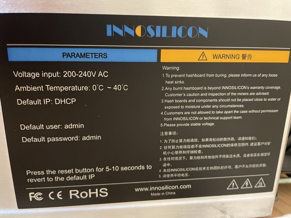 Innosilicon T3 + Pro