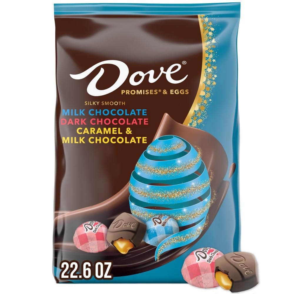 DOVE PROMISES Mixed Stand-up Pouch, Easter Candy Individually Wrapped, Chocolate