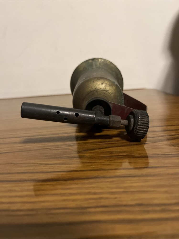Vintage Brass Gasoline Blow Torch 5.5" Unbranded UNTESTED