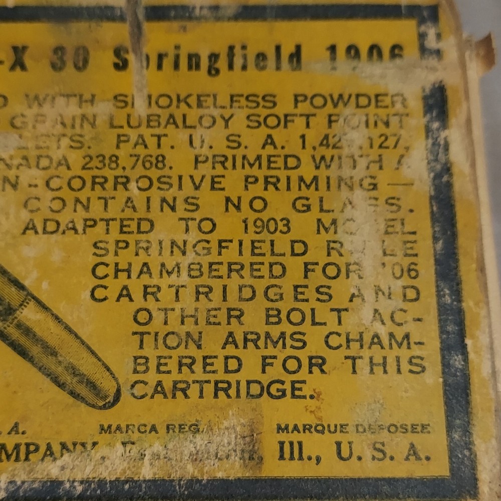 Vintage Box Western Super-X 30 Springfield 1906 Display Box Only