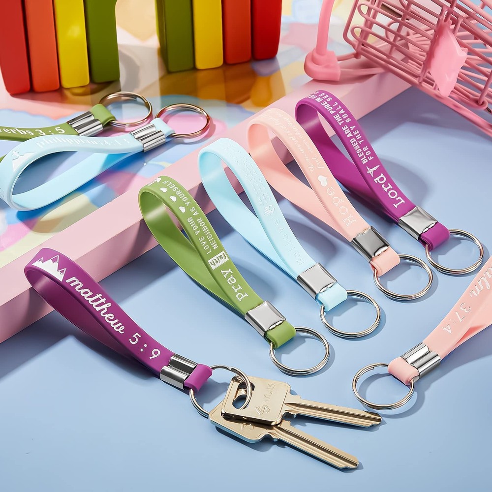 Sureio Christian Bible Keychains Bulk with Scripture Inspirational Religious ...