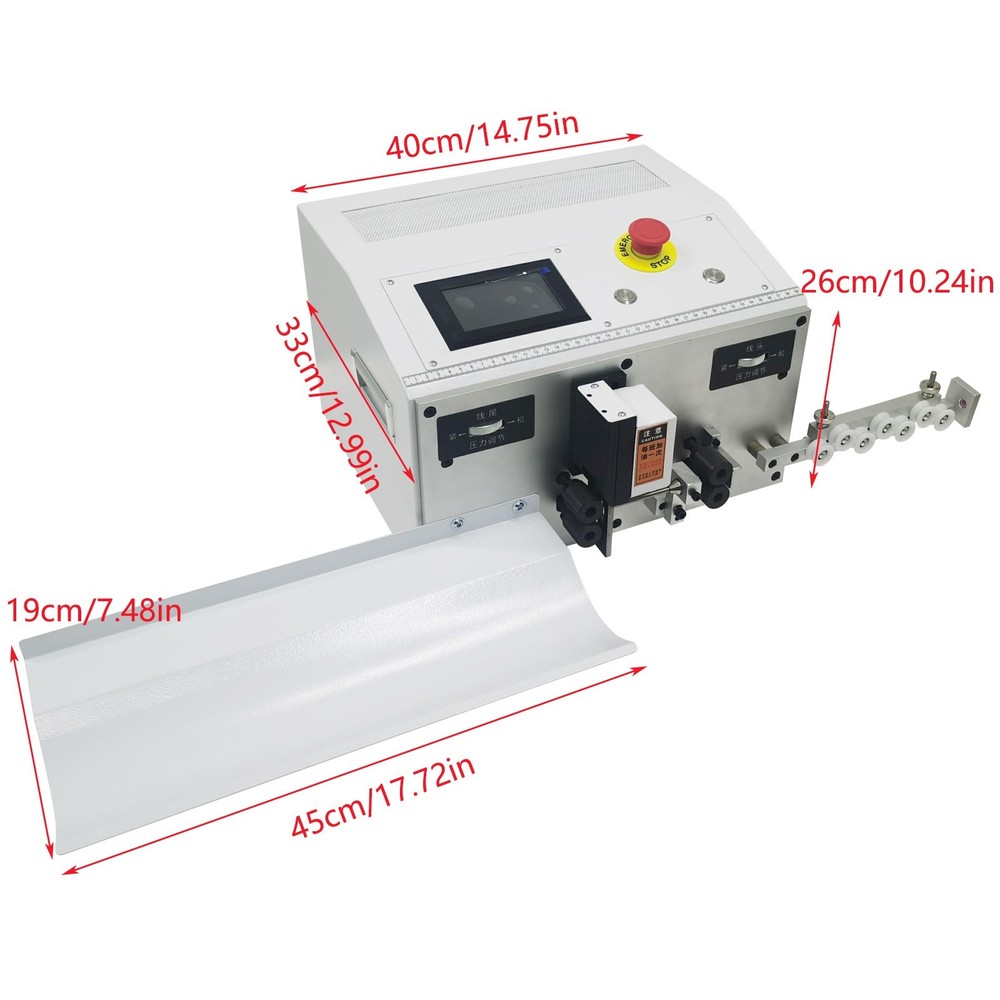 110V Fully Automatic Wire Cable Stripping Machine 0.1-4.5mm² Copper Cable Cuttin