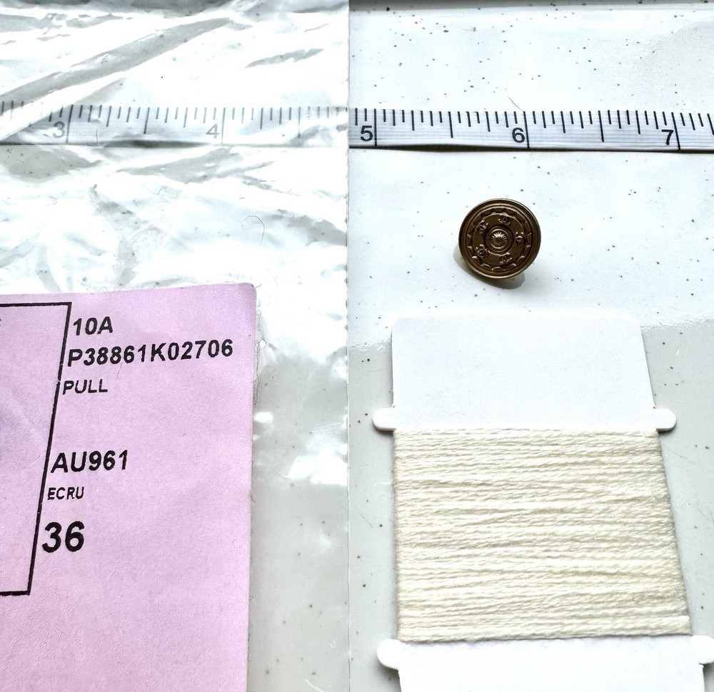 CHANEL Button & Thread, Authentic from Boutique, AU961 Ecru