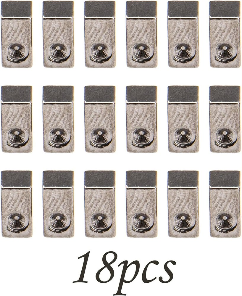 18Pcs Yootones Tremolo Bridge Saddle String Lock Insert Blocks Black