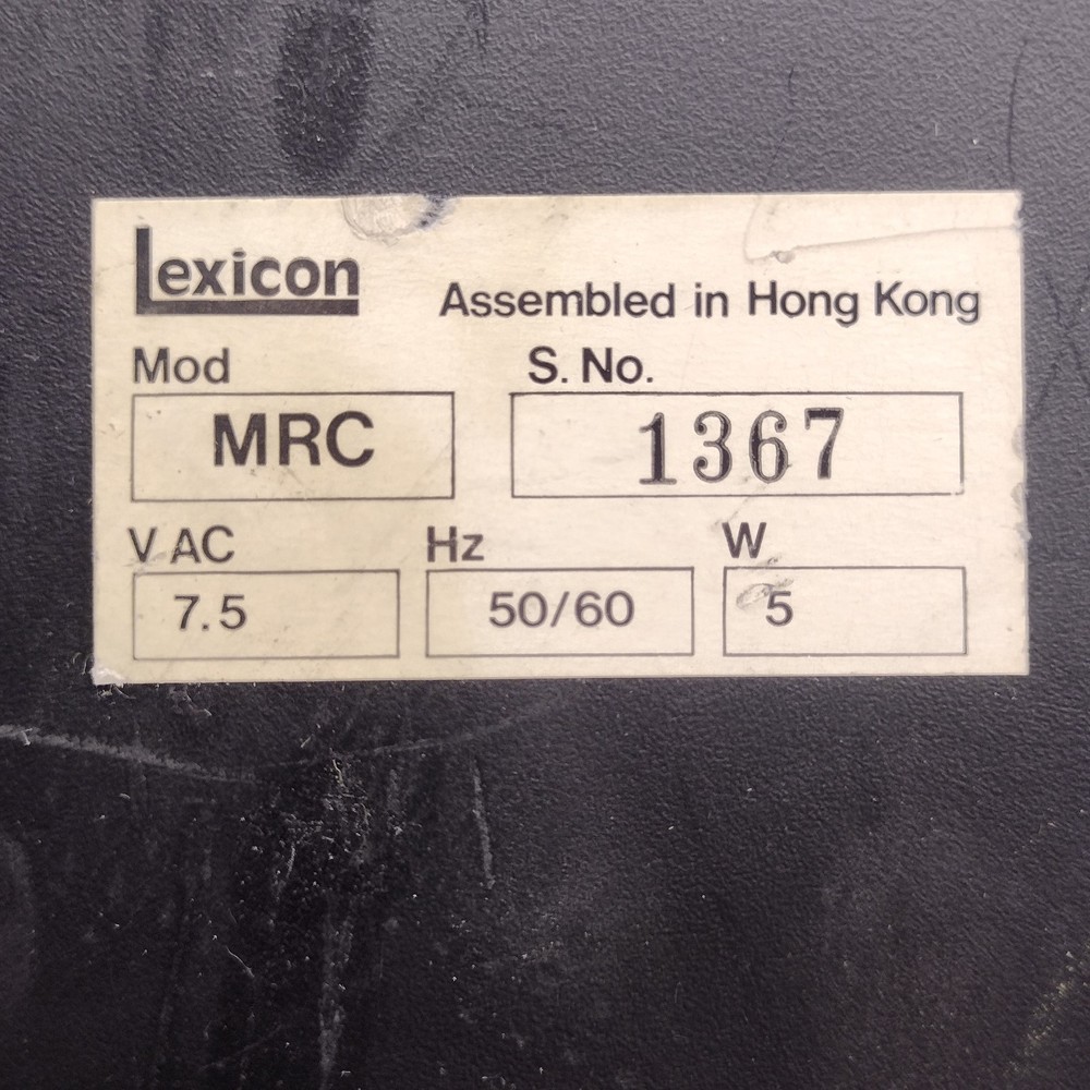 Lexicon MRC MIDI Remote Controller - Powers On - No Power Cord - USED