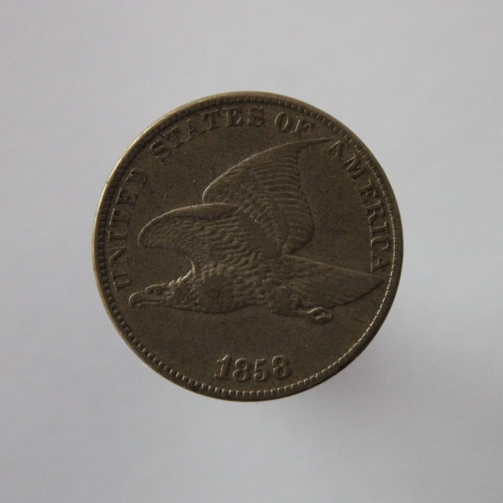 1858 Flying Eagle Cent - Large Letters - Tougher Coin