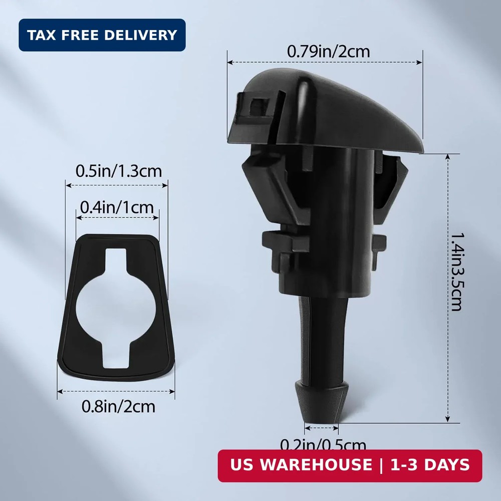 2 PCS Front Windshield Washer Nozzles Premium Spray Jet Replacement for Chrysler