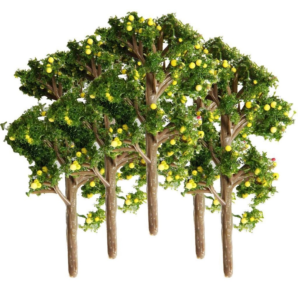 5x Diorama Wargame Model Fruit Trees Layout Railroad