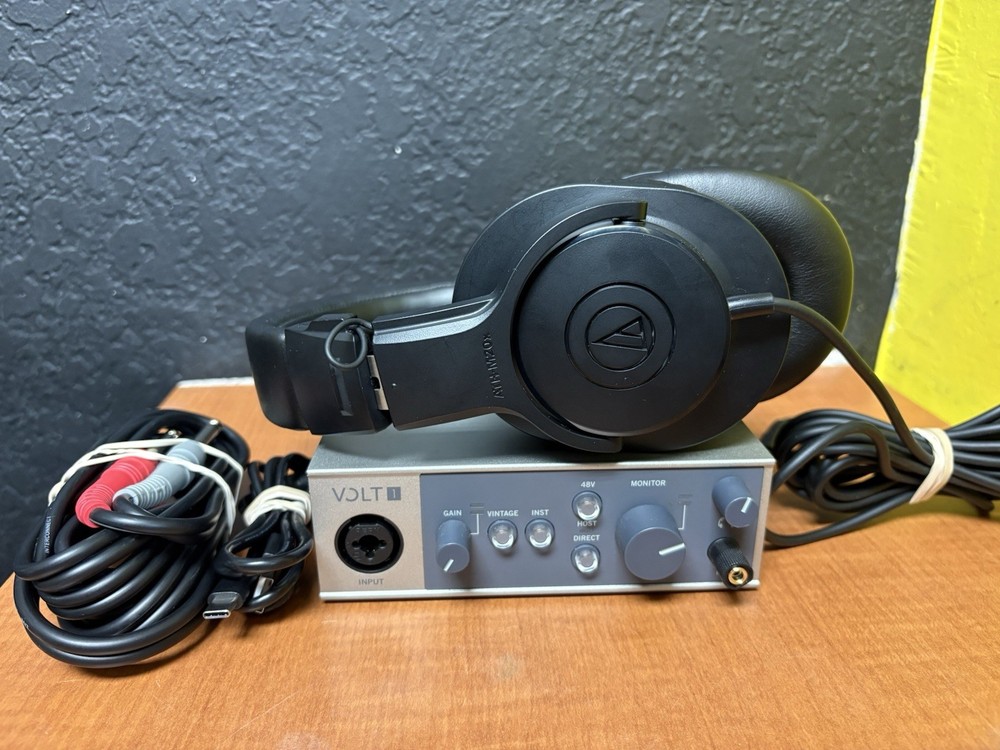 Universal Audio Volt 1 USB Audio Interface W/ Audio-Technica ATH-M20X