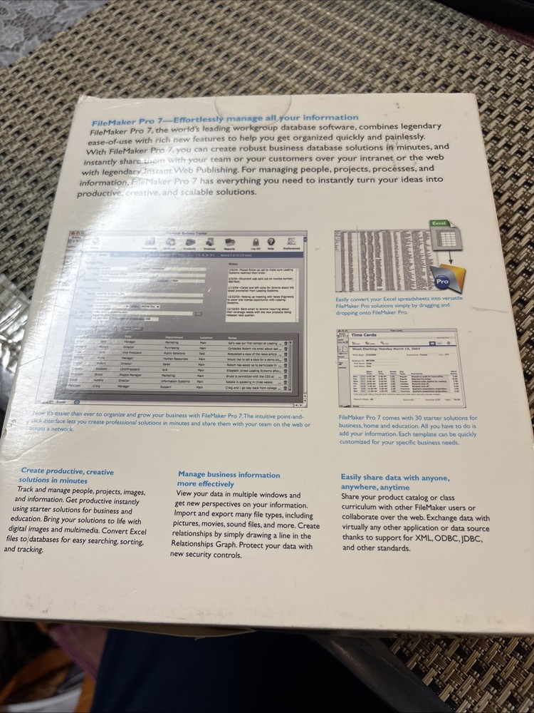 filemaker pro 7 for MAC