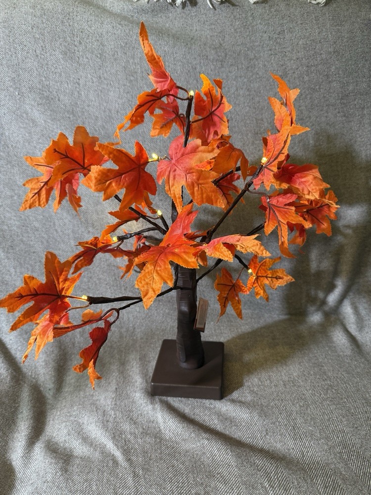 Light Up Autumn / Fall Maple Tree Tabletop Decor, 16"