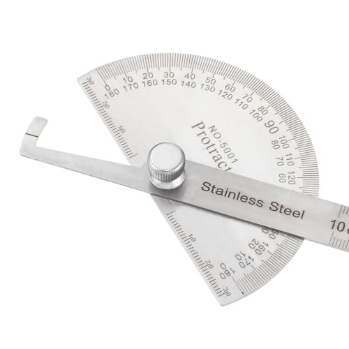 Stainless Steel Angle Protractor, Angle Finder Ruler, Adjustable Angle