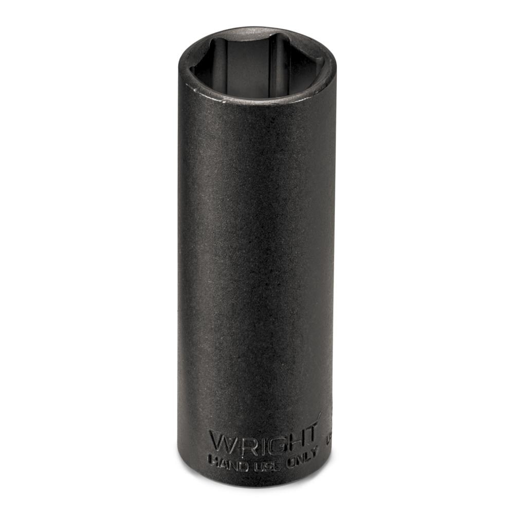 Wright Tool 33526 3/8" Drive Black Finish Deep Socket 6 Point SAE 13/16"