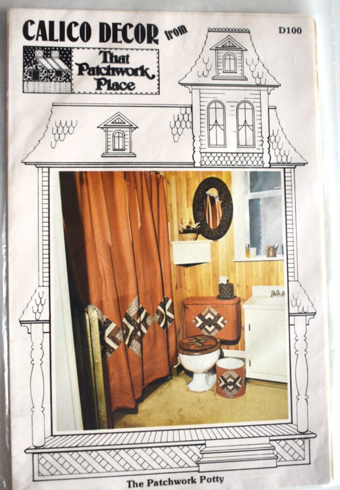 PATCHWORK POTTY CALICO DECOR TO MAKE  PATCHWORK PLACE  PATTERN   UNCUT VINTAGE