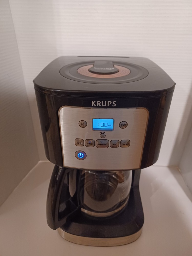 KRUPS 12cup Coffee Thermo Brew Tech Programmable KeepsWarm4hrs Good COND. CLEAN!