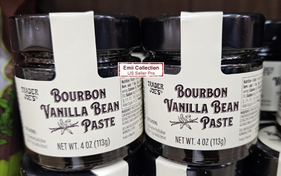 Trader Joe's Bourbon Vanilla Bean Paste 4oz 113g (2 Bottles)