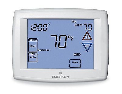 Emerson Blue 1F95 1277 Touchscreen Programmable Thermostat 7 Day Schedule