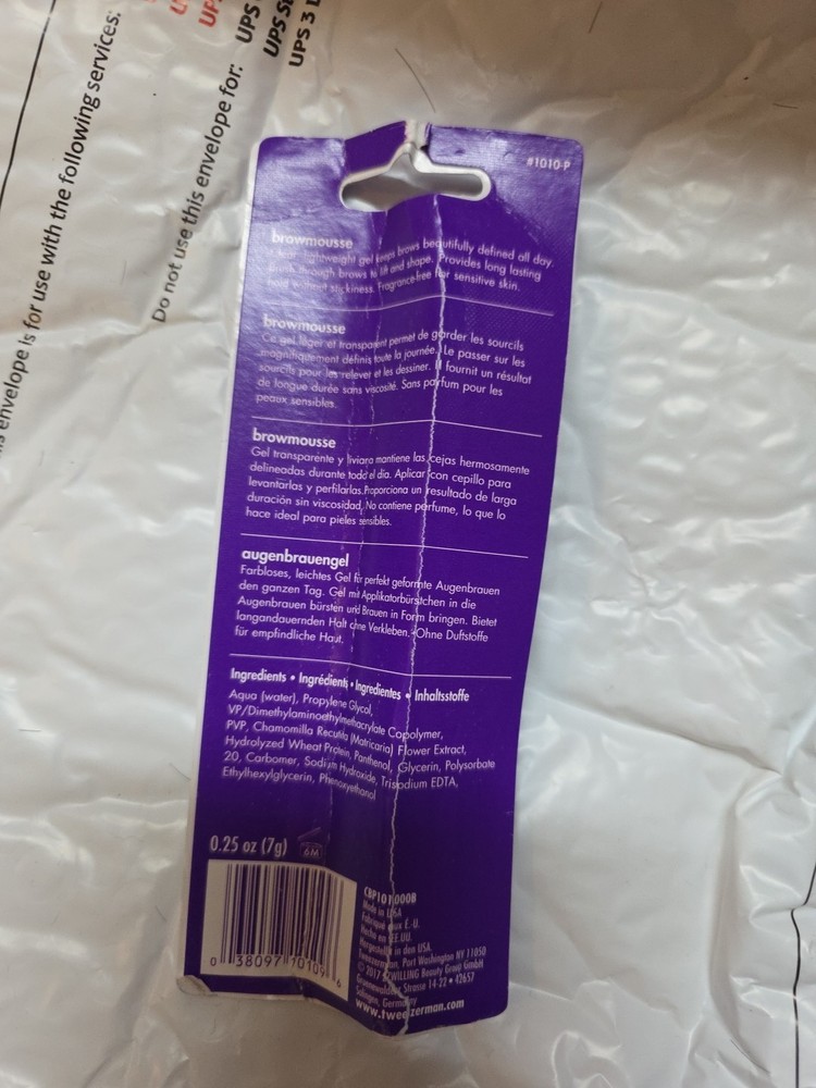 Tweezer Browmousse, Clear #1010-P Crushed Box