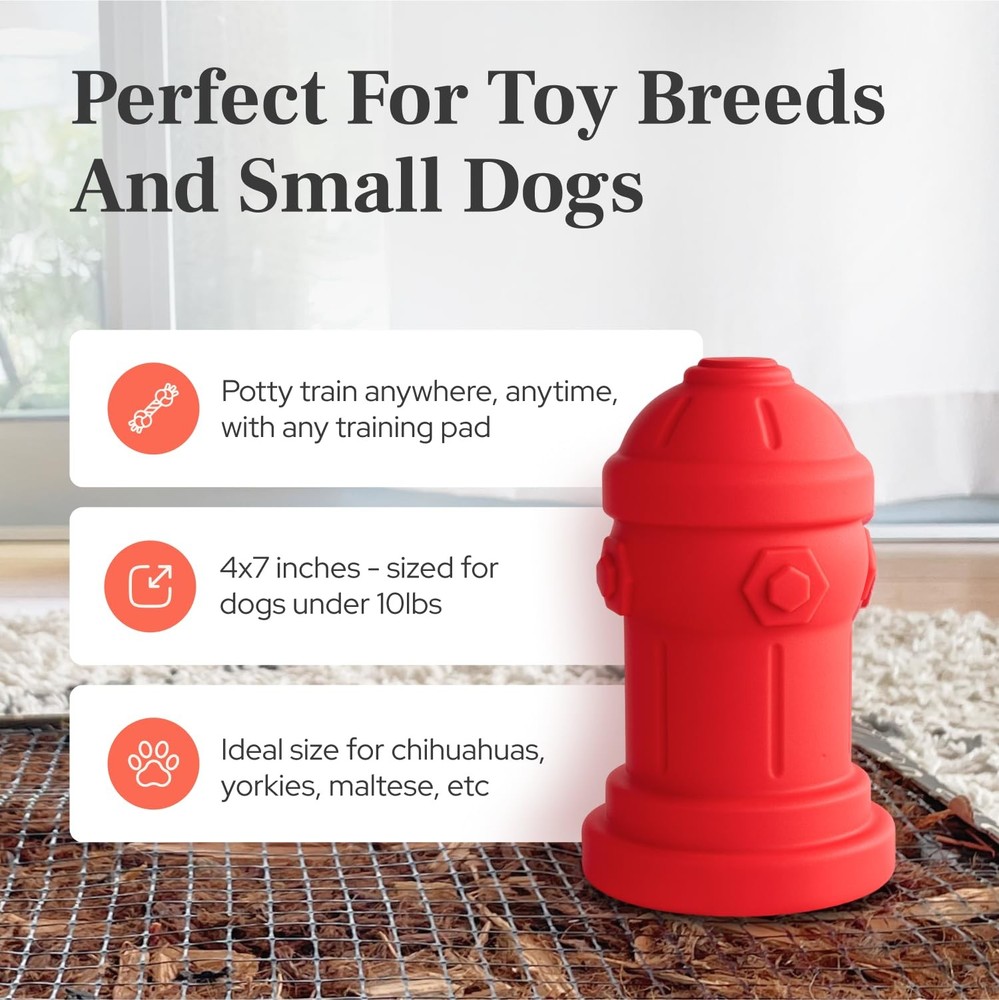 Small Dog Fire Hydrant 4x7 Silicone Soft Potty Training Aid for Small Breeds ...