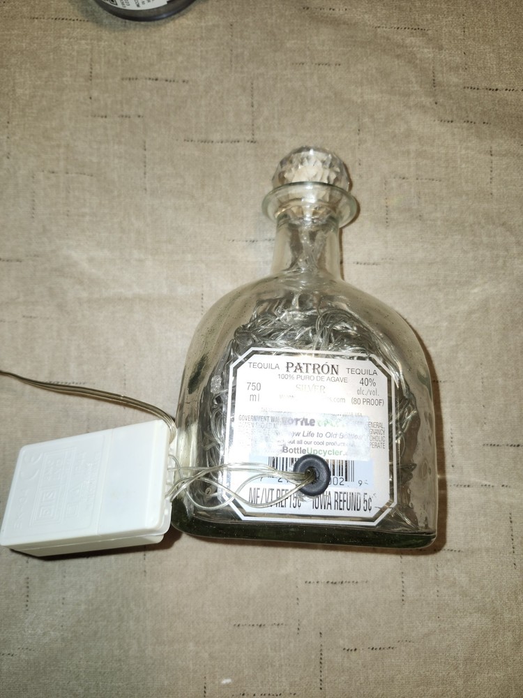 Electrified /Lighted Patron Bottle