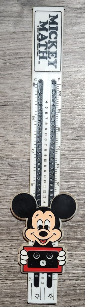 Walt Disney World Mickey Mouse Math Conversion Slide Ruler