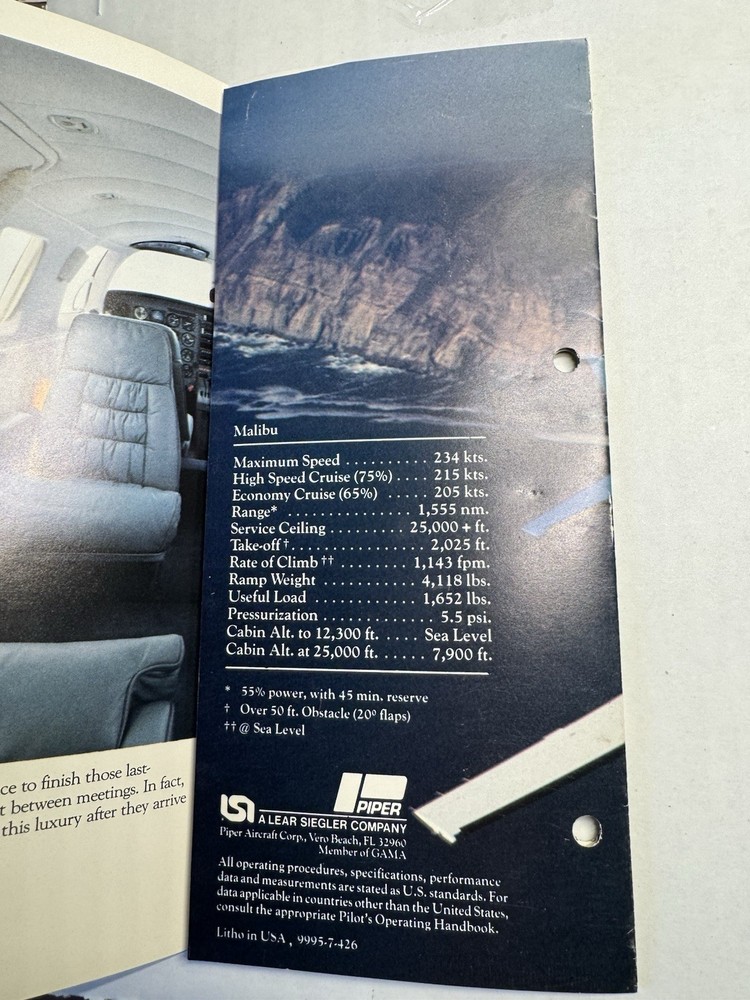 Piper Malibu Brochure