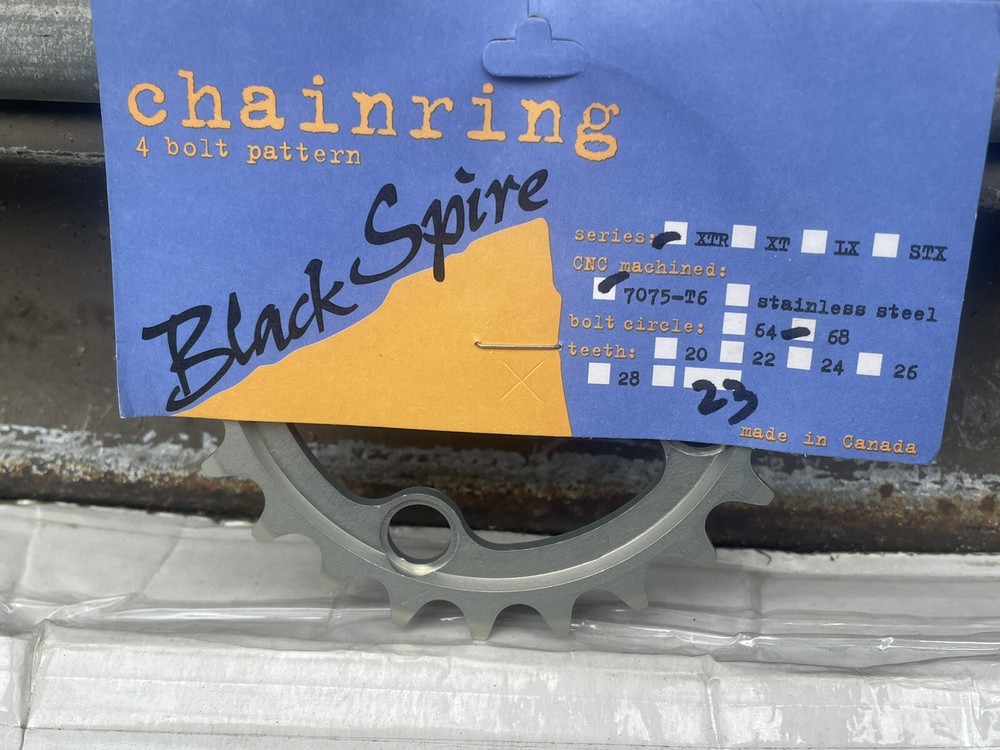BlackSpire XTR Chainring 23T 4 Bolt 68 Bcd
