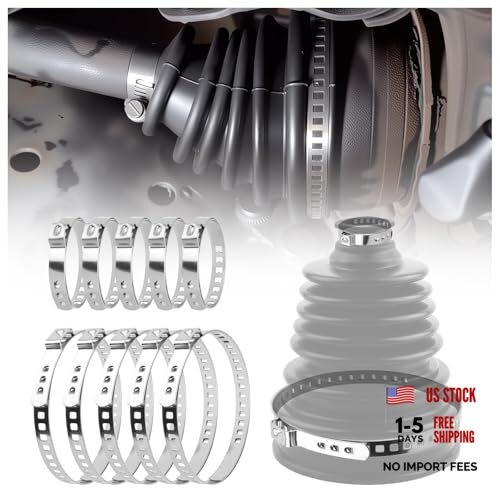 10PCS CV Boot Clamp Tool Kit Stainless Steel,Adjustable CV Axle Boot Clamp Kit