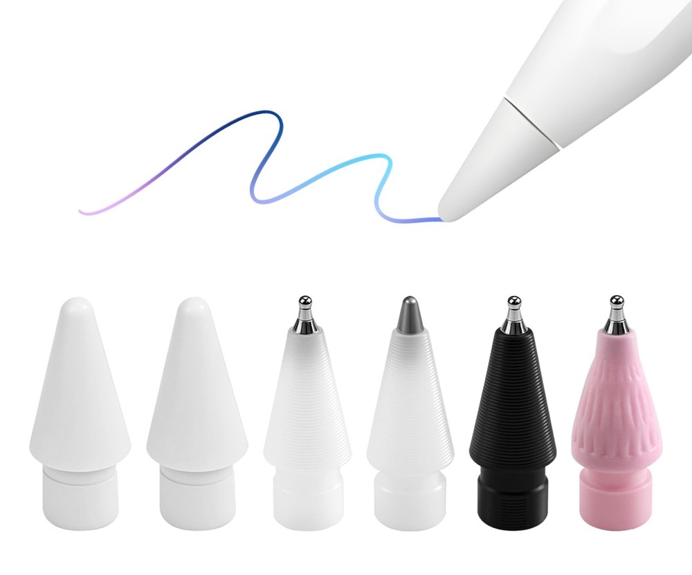 6-Pcs Pencil Tips Replacement – 4 Enhanced Precise 0.7mm Metal Nibs
