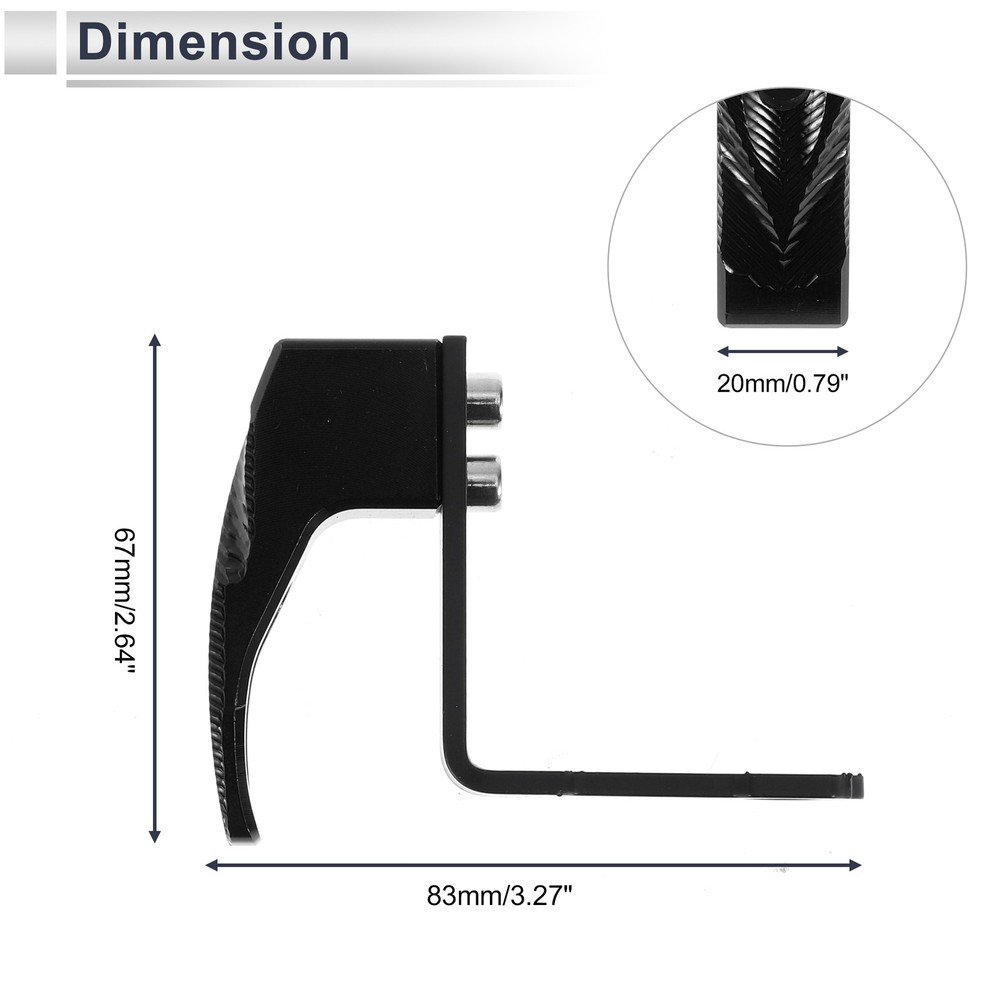 Motorcycle coat hanger hook 1 pcs black 83mm