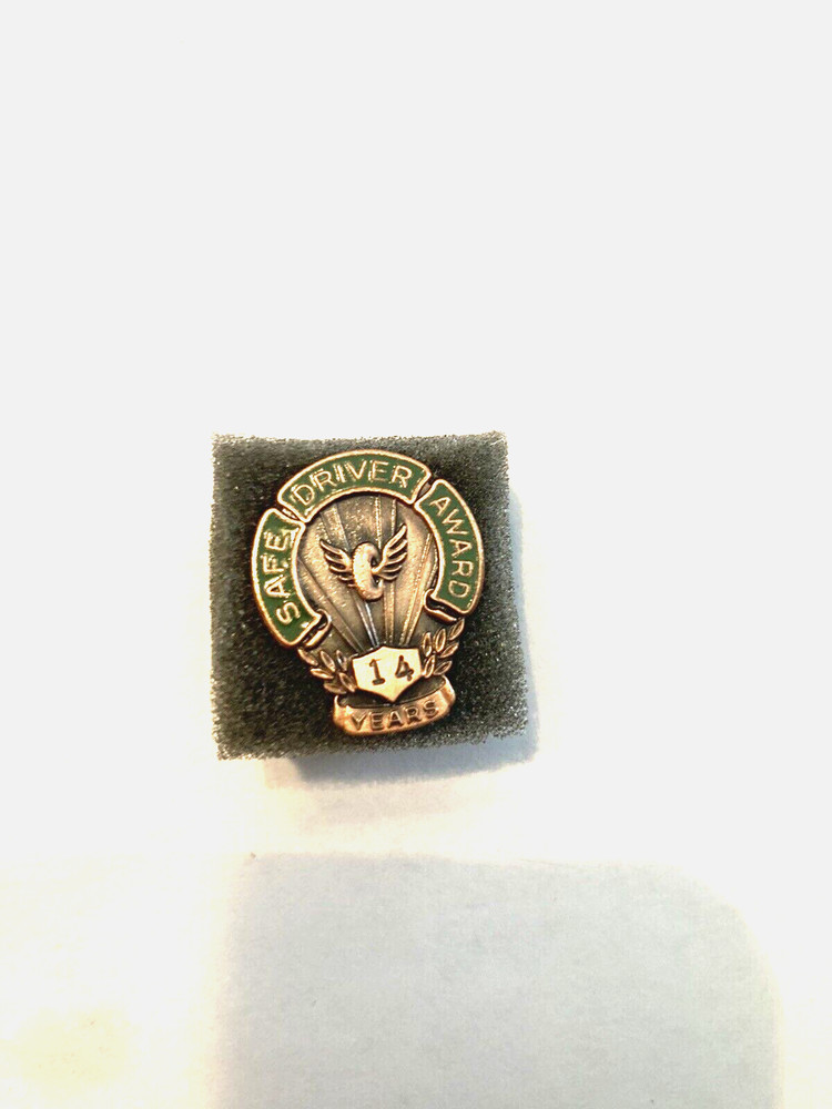 Vintage Safe Driver Award 14 Year Pin