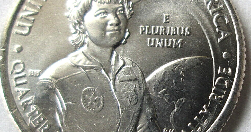 2022-P ATB "SALLY RIDE", REVERSE DIE CLASH ERROR, FULL MINT LUSTER, CIRCULATED