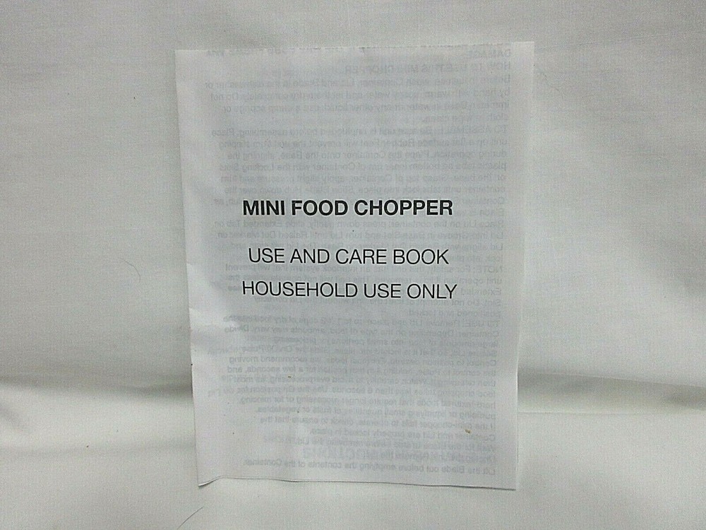 NEW WHITE MINI- FOOD CHOPPER 1.5 CUP