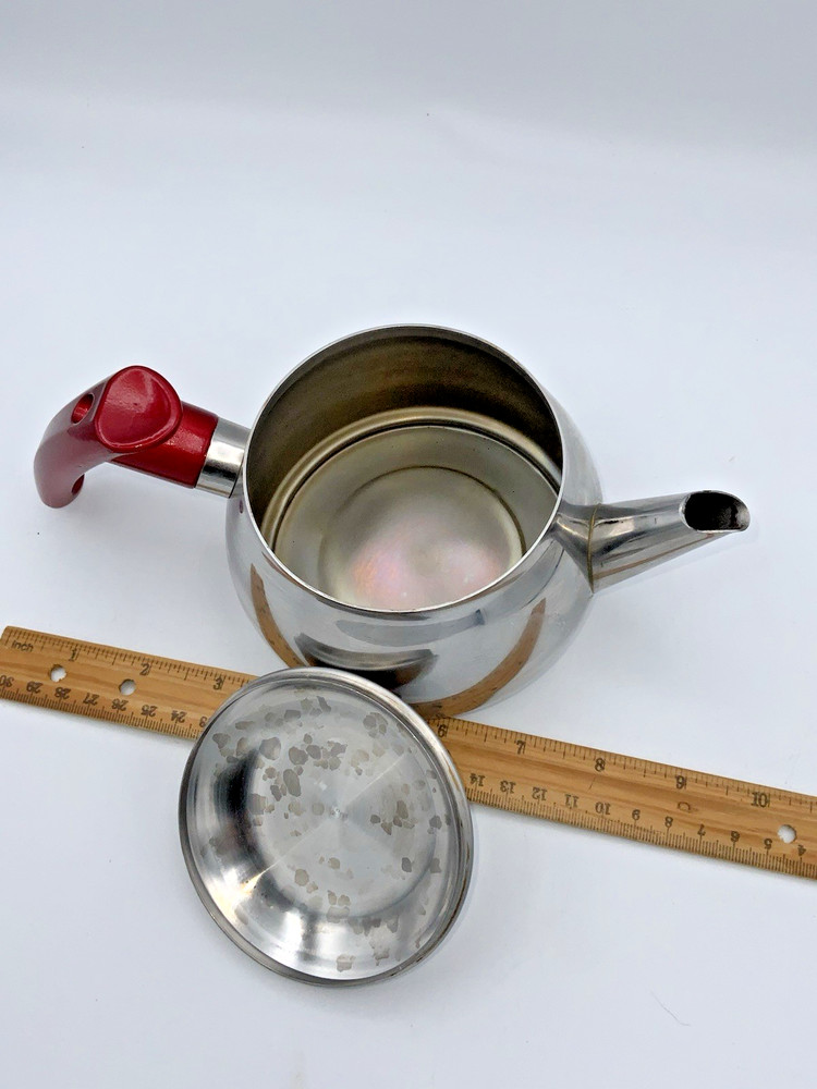 Cappy Tea For One Silver Red Made In Turkey