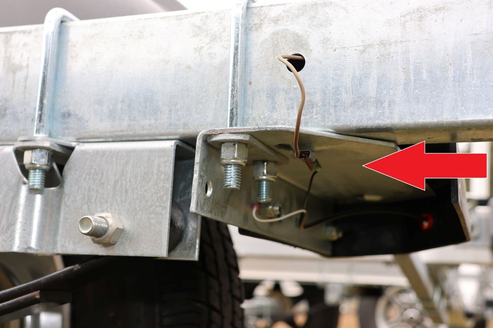 EZ Loader Boat Trailer 2" Frame Step Bracket for Composite Fenders on 14" Wheels