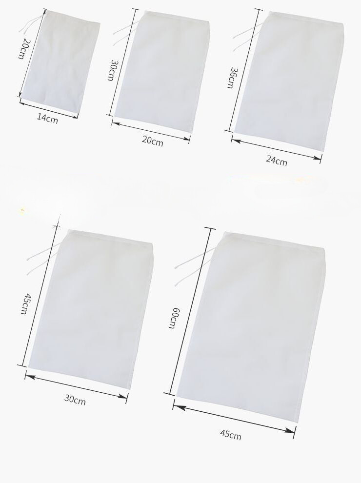 100-300 Micron Hole Nylon Filter Bag Reuseable Thickened Mesh Filter Drawstring